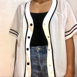 Forever 21 | White Baseball Jersey Shirt